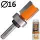CMT 911.160.11B Frez trzpieniowy prosty 8 x 16mm z górnym łożyskiem do szablonu