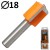 CMT 911.180.11 Frez trzpieniowy prosty 8 x 18mm seria krótka HM Z2