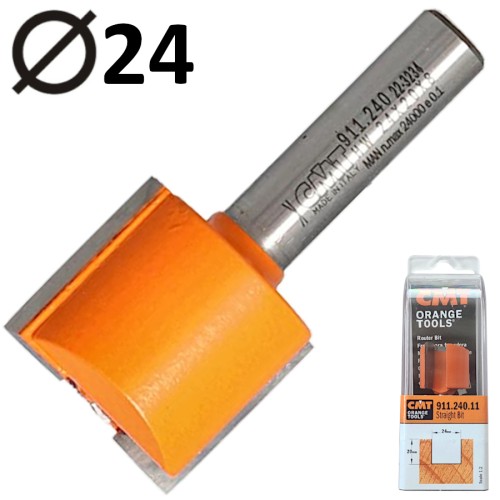 CMT 911.240.11 Frez trzpieniowy prosty 8 x 24mm seria krótka HM Z2