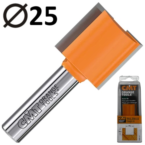 CMT 911.250.11 Frez prosty do drewna 25mm seria krótka HM Z2
