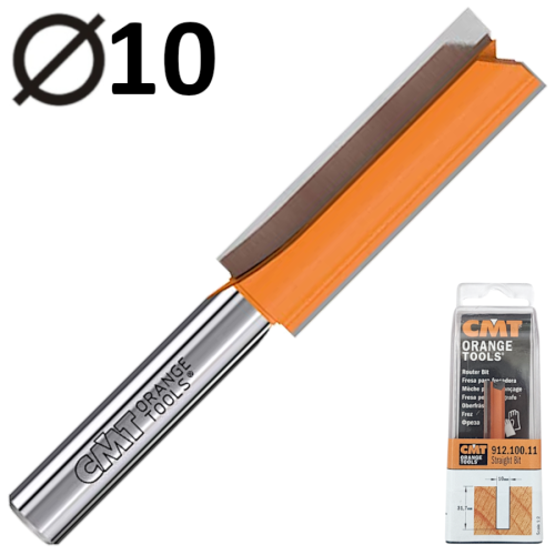 CMT 912.100.11 Frez prosty do drewna 8 x 10mm HM seria długa