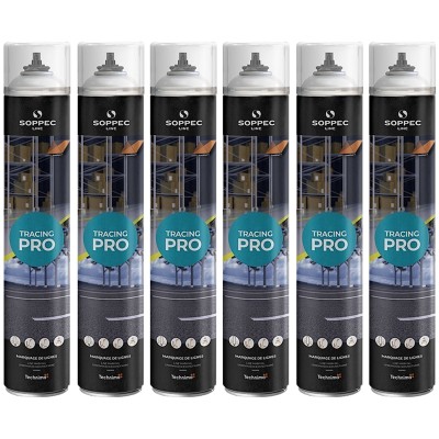 Farba marker biały Tracing Pro do znakowania linii 750ml Soppec 152000 6szt.