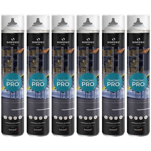 Farba marker biały Tracing Pro do znakowania linii 750ml Soppec 152000 6szt.
