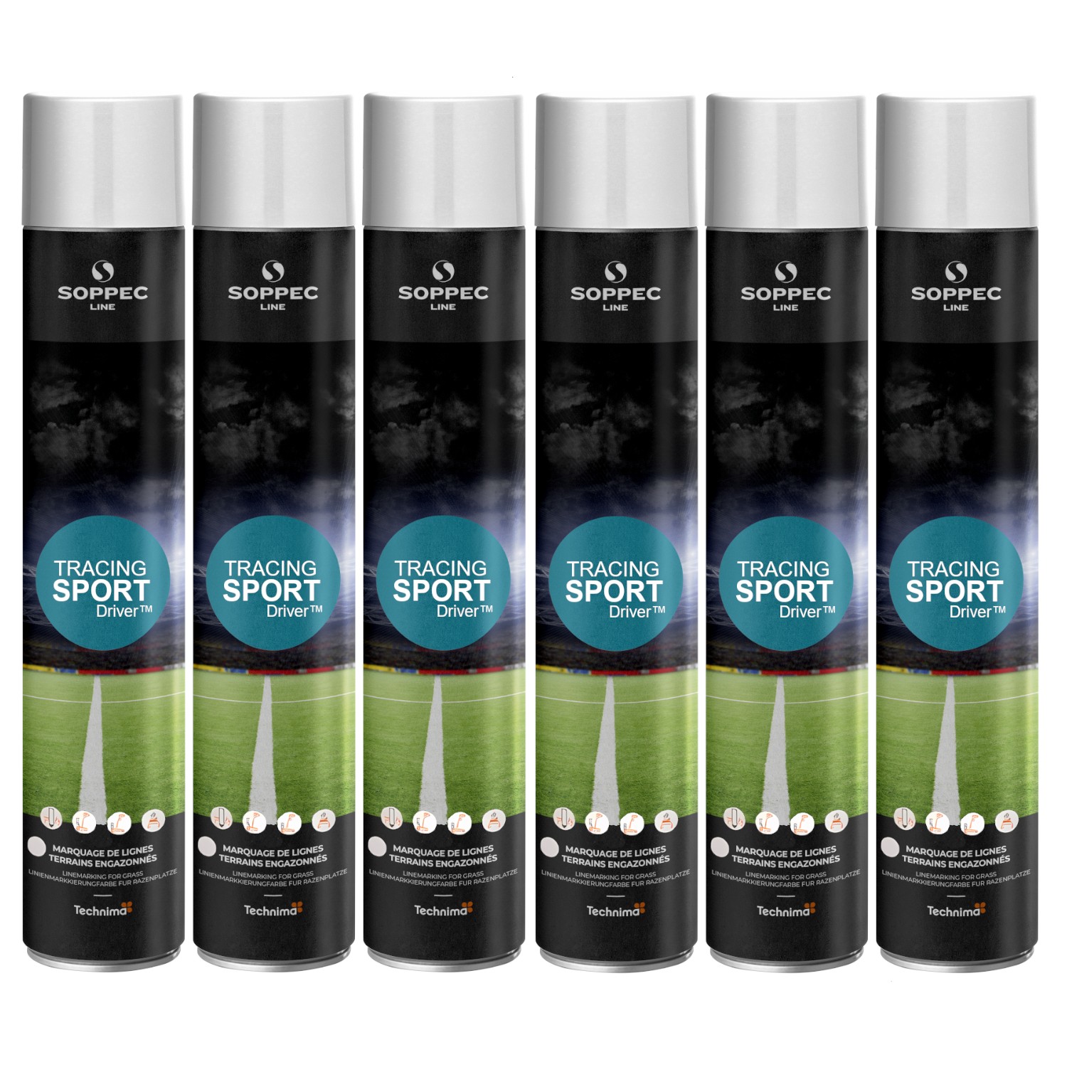 Farba marker biały TRACING SPORT do znakowania linii 750ml SOPPEC 151800SPO 6szt.