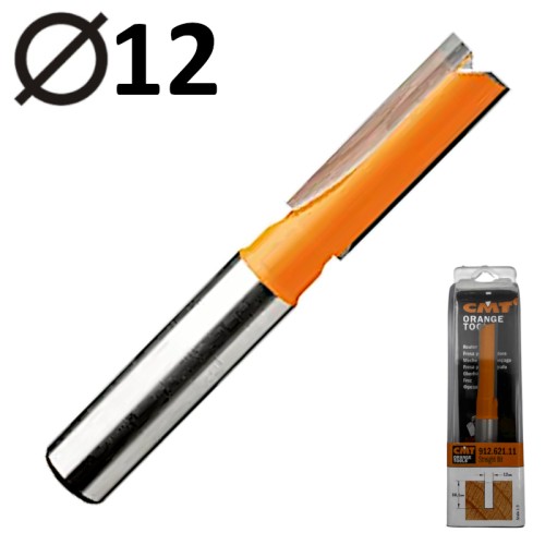 CMT 912.621.11 Frez prosty do drewna 12mm HM seria długa Z2