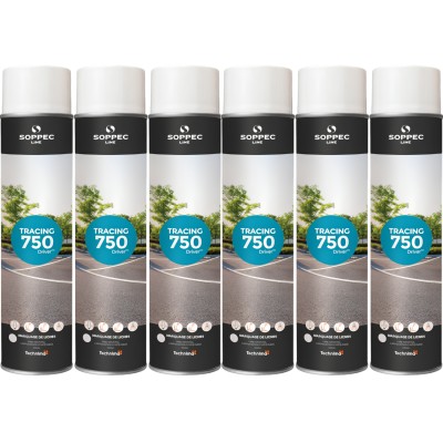 SOPPEC Farba spray do znakowania linii biała TRACING 750ml 151800 6szt.