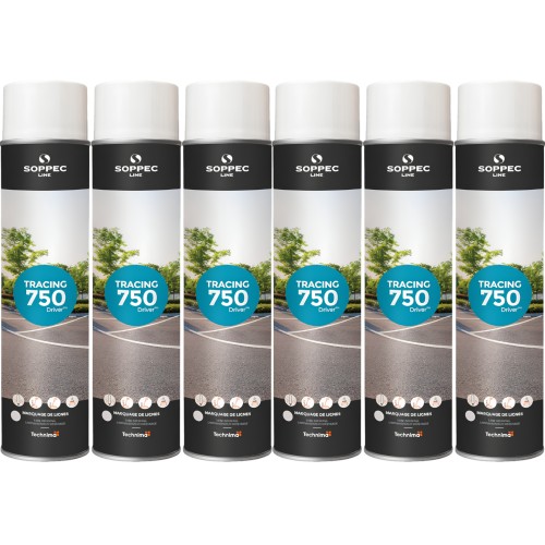 SOPPEC Farba spray do znakowania linii biała TRACING 750ml 151800 6szt.