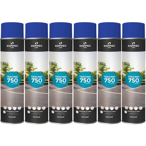 SOPPEC Farba spray do znakowania linii niebieska TRACING 750ml 151801 6szt.