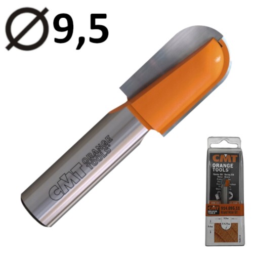 CMT 914.095.11 Frez do korytek czasz 9,5mm R4,75 do frontów drzwi paneli HM Z2