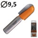 CMT 914.095.11 Frez do korytek czasz 9,5mm R4,75 do frontów drzwi paneli HM Z2