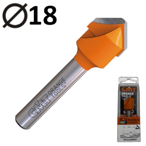 CMT 915.002.11 Frez trzpieniowy do Alucobond do zaginania 18mm kąt 135°