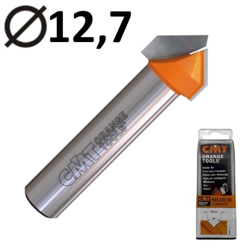 CMT 915.127.11 Frez bruzdujący do płyt GK 12,7mm kąt fazowanie 90° HM Z2