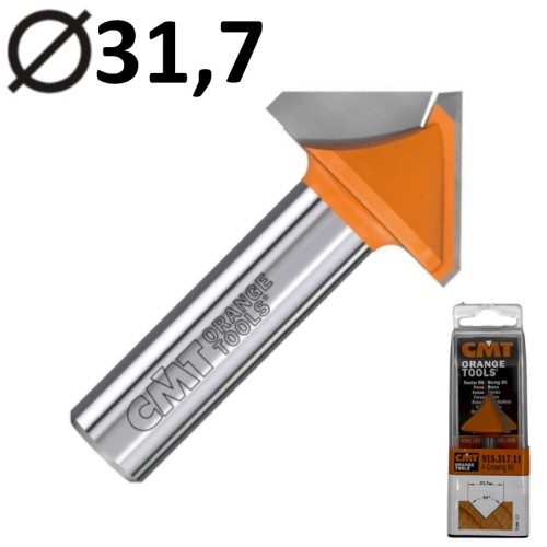 CMT 915.317.11 Frez bruzdujący do płyt GK 31,7mm kąt fazowanie 90° HM Z2