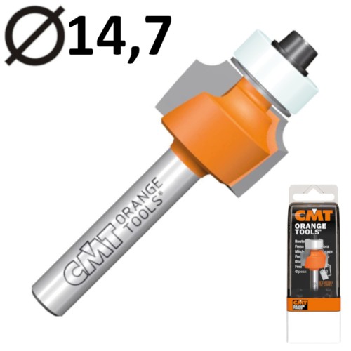 CMT 938.147.11 Frez zaokrąglający 14,7mm R1 do drewna z dolnym łożyskiem HM Z2