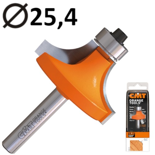 CMT 938.254.11 Frez zaokrąglający 25,4mm R6,35 z dolnym łożyskiem HM Z2