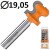 CMT 955.102.11 Frez do uchwytów drzwi szuflad 8 x 19,05mm HM Z2