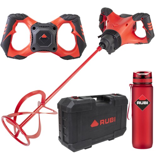 Mieszarka do zapraw RUBIMIX-9 SUPERTORQUE + mieszadło walizka Rubi 26974 + Bidon GRATIS