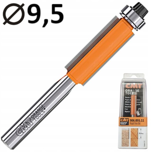 CMT 906.095.11 Frez prosty z dolnym łożyskiem 8 x 9.5mm do obcinania laminatu
