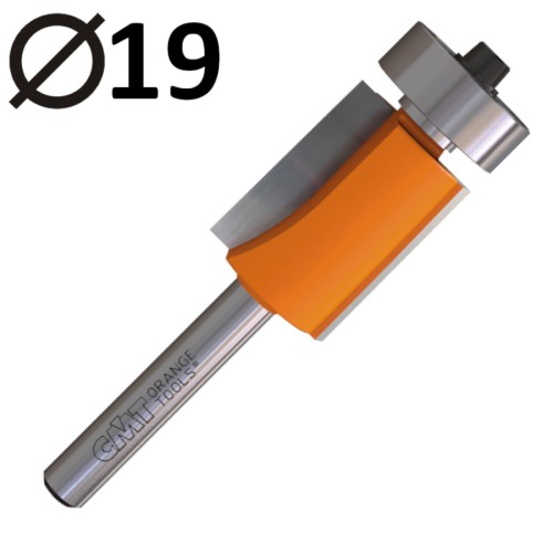 CMT 906.191.11 Frez prosty 19mm do obcinania laminatu z dolnym łożyskiem HM Z2