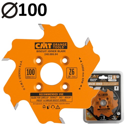 CMT 240.006.04 Frez notujący do lamelek 100 x 22mm 6z INDUSTRIAL