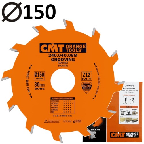 CMT 240.040.06M Frez tarcza do rowkowania drewna 150 x 30mm 12z INDUSTRIAL