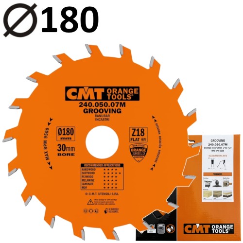 CMT 240.050.07M Tarcza frez piłkowy do rowkowania drewna sklejki 180 x 30mm 18z INDUSTRIAL