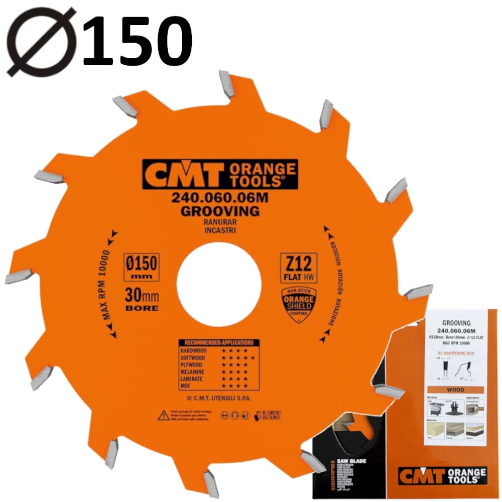 CMT 240.060.06M Tarcza frez piła do rowkowania CNC 150 x 30mm 12z INDUSTRIAL