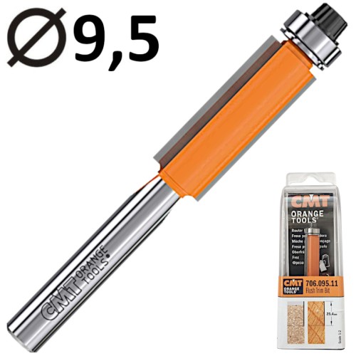 CMT 706.095.11 Frez prosty z dolnym łożyskiem 6 x 9.5mm do obcinania laminatu