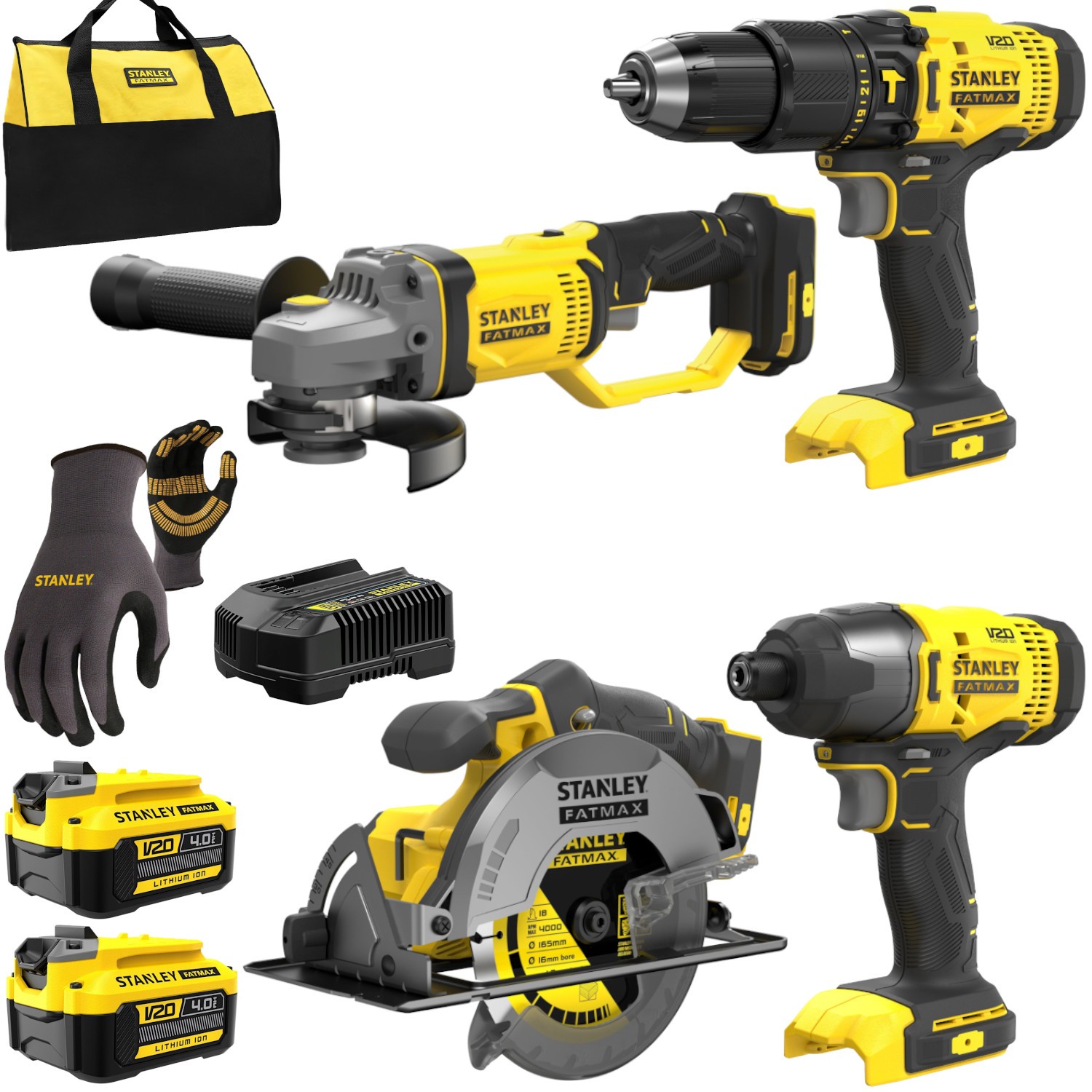 STANLEY SFMCK469M2 Zestaw elektronarzędzi 18V FatMax V20 + Rękawice GRATIS