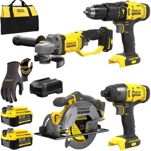 STANLEY SFMCK469M2 Zestaw elektronarzędzi 18V FatMax V20 + Rękawice GRATIS