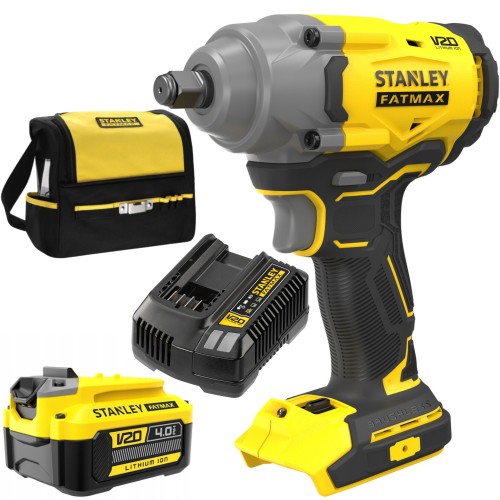 STANLEY SFMCF920 Klucz udarowy 18V FatMax V20 + akumulator 4.0Ah + ładowarka + torba