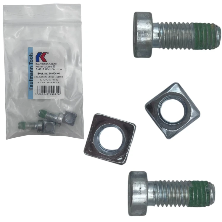 KAUFMANN Komplet zamienny 2 x śruba + 2 x nakrętka część P32 10.504.01 do przecinarek Kaufmann TopLine PRO, ROCK i Standard