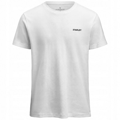 T-shirt biały James Harvest Scarsdale z logiem Stanley roz. L