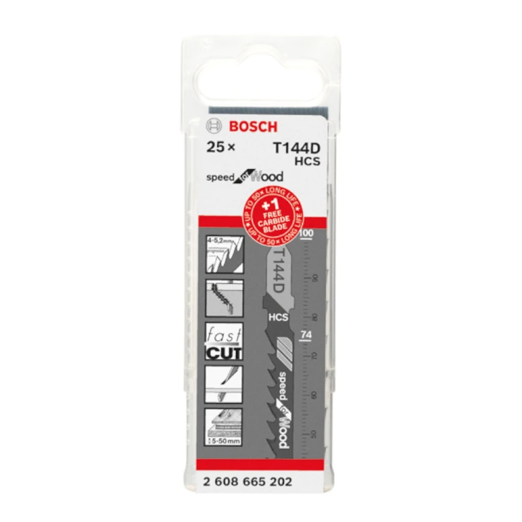 BZestaw brzeszczotów do drewna 26 szt T 144 D T 144 DHM Expert Bosch w opakowaniu