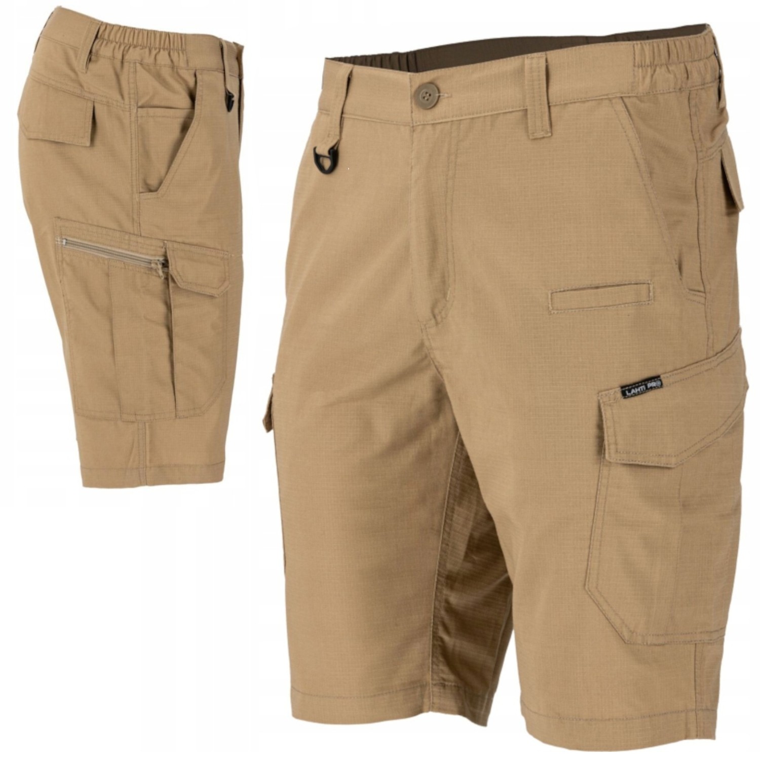 Spodenki krótkie robocze męskie do pasa slim fit beżowe roz. 2XL Lahti Pro L40718 Miniaturka