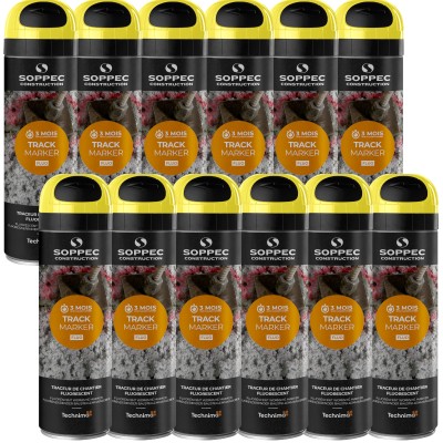 SOPPEC TRACK MARKER Farba geodezyjna żółta 500ml 12szt.