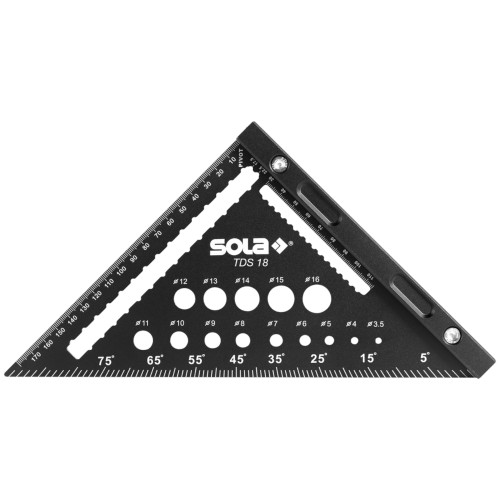 Kątownik przymiar 18cm z odłączaną krawędzią Sola TDS 18 56160601