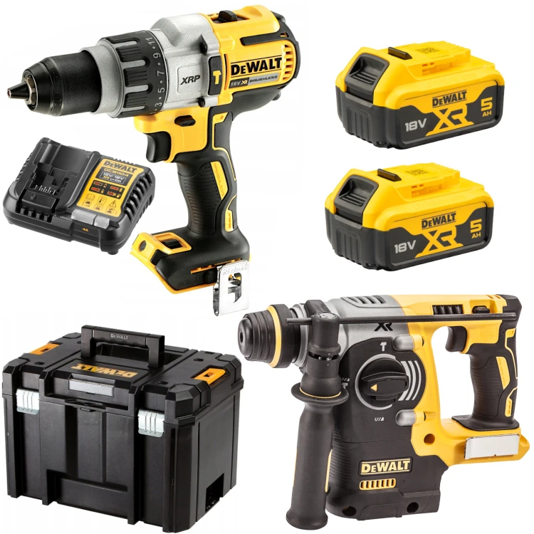 Zestaw 2 elektronarzędzi 18V DCD996 DCH273 2x5,0Ah Tstak Dewalt DCK229P2T