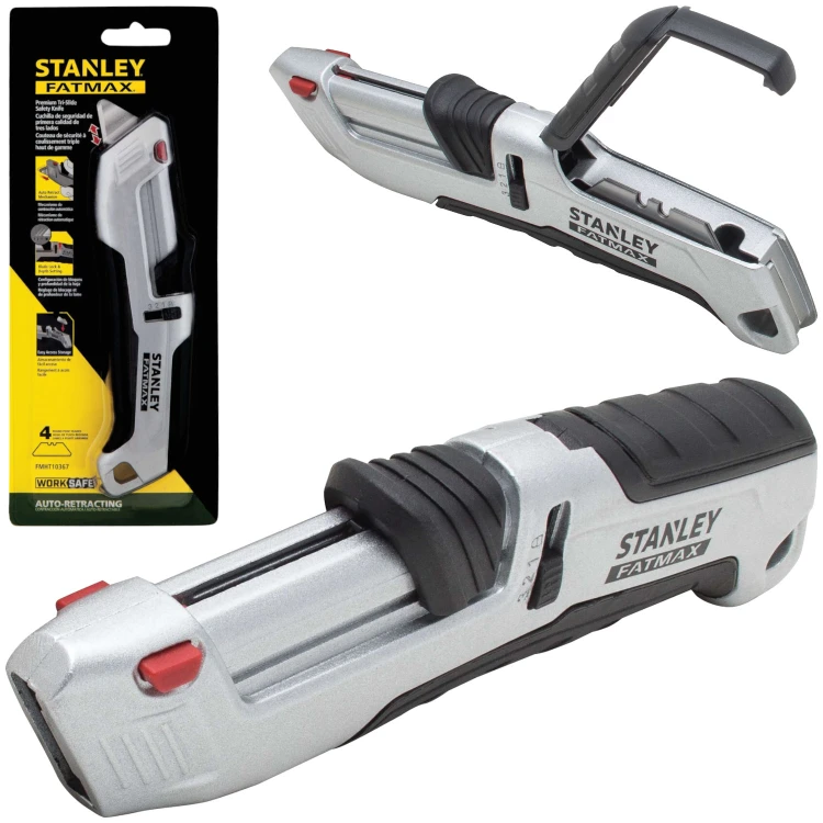 STANLEY Nóż bezpieczny automatyczny z 3 poziomami wysunięcia 178mm metal FMHT10367-0