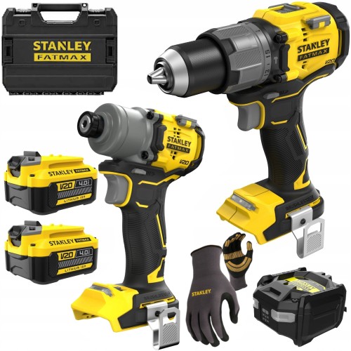 STANLEY SFMCK211M2T Zestaw 18V SFMCD726 + SFMCF830 + 2x 4,0Ah + Rękawice