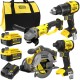 Zestaw 4 elektronarzędzi akumulatorowych 18V Stanley Fatmax V20 SFMCK459M2S