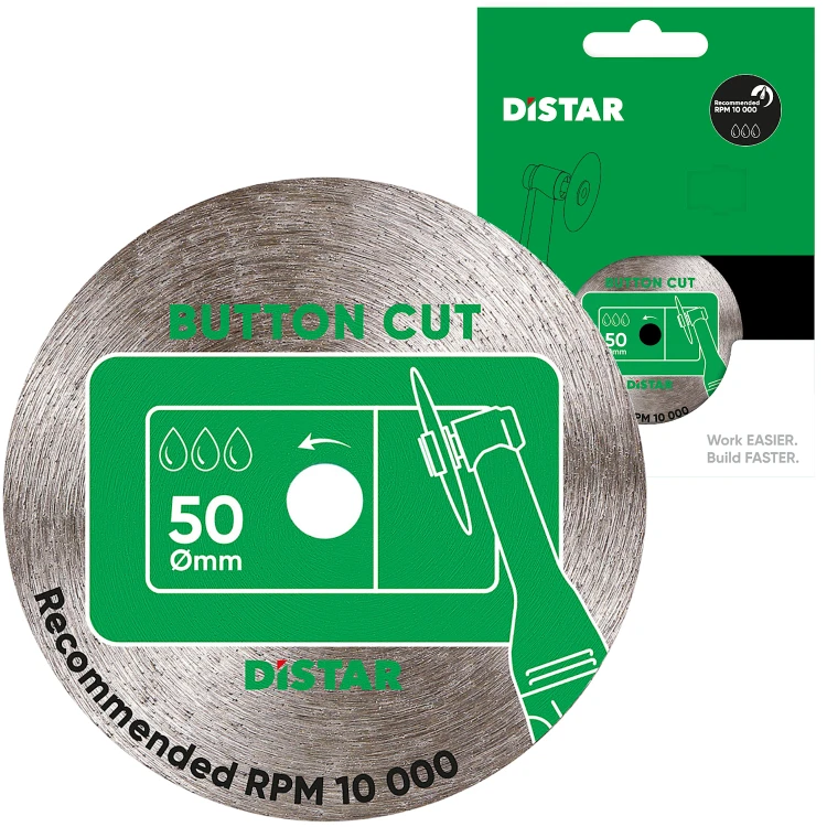 Distar Tarcza diamentowa do gresu i ceramiki 50x5,8x0,8mm ButtonCut