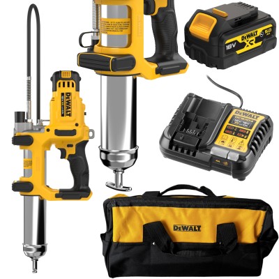 DeWalt Smarownica akumulatorowa DCGG581 18V XR 690bar 1x5.0Ah + Ładowarka + Torba