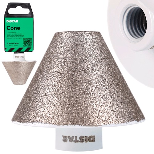 Frez stożkowy rozwiertak diamentowy CONE 18-55mm M14 DISTAR 87015424038