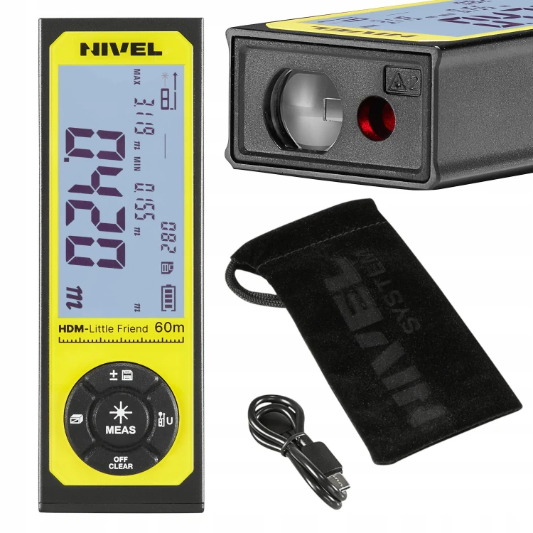 Dalmierz laserowy czerwony 60m etui Nivel System HDM Little Friend
