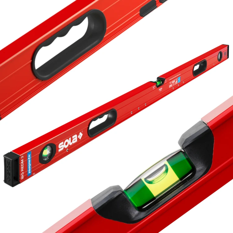 Poziomica magnetyczna z uchwytami BIG REDM3 magnetic 200 cm SOLA 01816701