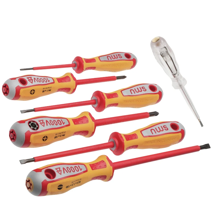 Zestaw wkrętaków 1000V VDE 6 sztuk + tester napięcia NWS 096-8