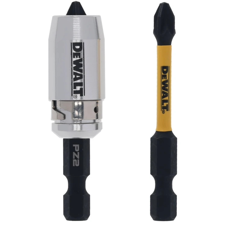 DeWalt Końcówki wkrętarskie PZ2 FLRQ 57mm 2szt + tuleja blokująca DT70535T