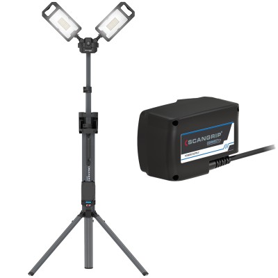 SCANGRIP Lampa warsztatowa 8000 lm ze statywem TOWER 8 CONNECT + Zasilacz