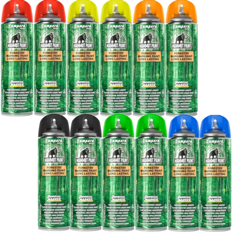 Farba do znakowania drzew mix 12x500ml Ampere